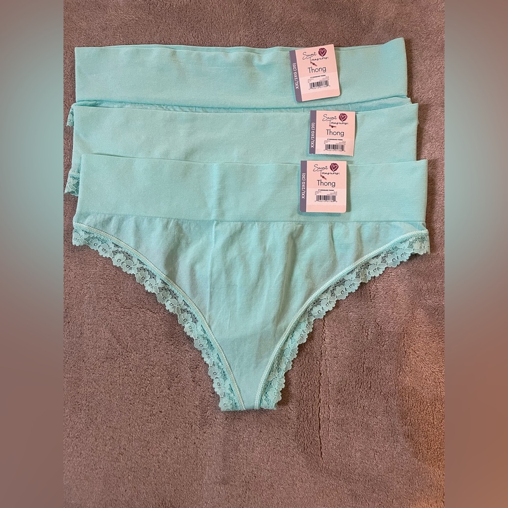 Light Blue Lace Thong 3 for $15